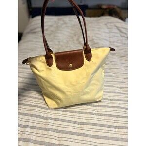 Longchamp Le Pliage Medium Tote in Limited Edition “Spring Yellow” Butter Yellow